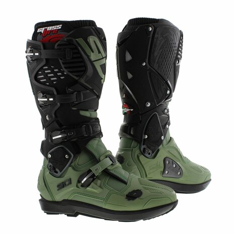 Sidi Crossfire 3 SRS motorcross off road laars Army groen zwart