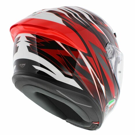 AGV K6 S Reeval Motorhelm glans rood grijs