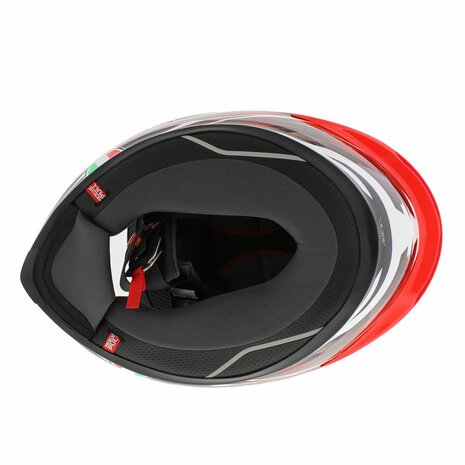 AGV K6 S Reeval Motorhelm glans rood grijs