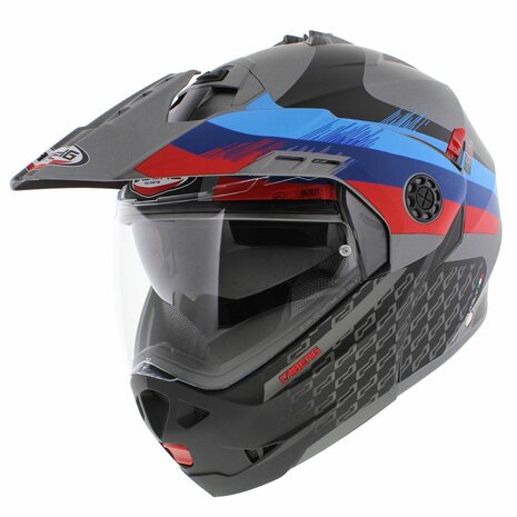 Caberg Tourmax X Sarabe Adventure Systeemhelm mat zwart blauw rood