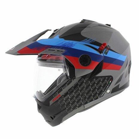 Caberg Tourmax X Sarabe Adventure Systeemhelm mat zwart blauw rood