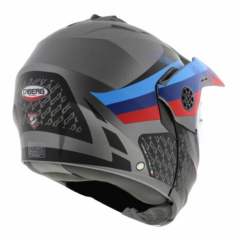 Caberg Tourmax X Sarabe Adventure Systeemhelm mat zwart blauw rood