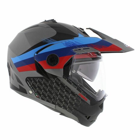 Caberg Tourmax X Sarabe Adventure Systeemhelm mat zwart blauw rood