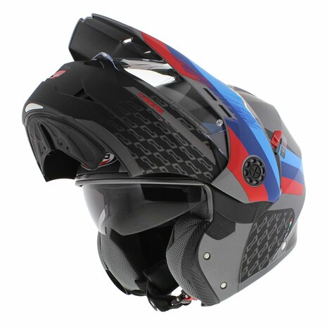 Caberg Tourmax X Sarabe Adventure Systeemhelm mat zwart blauw rood - Maat S