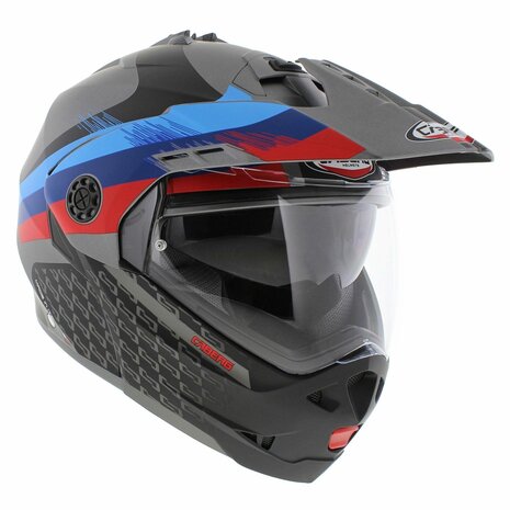 Caberg Tourmax X Sarabe Adventure Systeemhelm mat zwart blauw rood