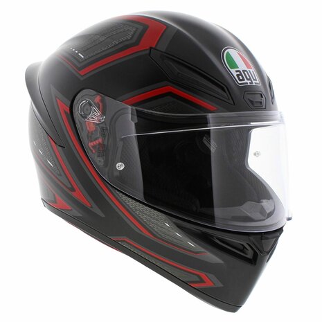 AGV K1 S Motorhelm Sling mat zwart rood