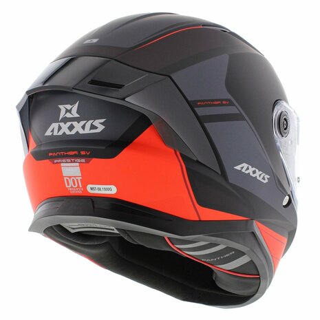 Axxis Panther SV integraalhelm Prestige mat zwart fluo rood