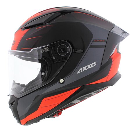Axxis Panther SV integraalhelm Prestige mat zwart fluo rood