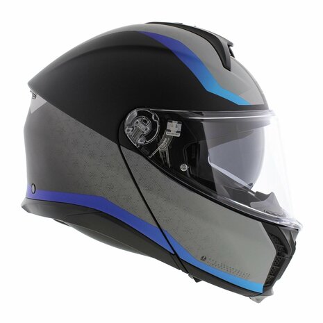 AGV Tourmodular Stray motorhelm mat zwart blauw systeemhelm