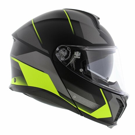 AGV Tourmodular Perception motorhelm mat zwart fluo geel systeemhelm