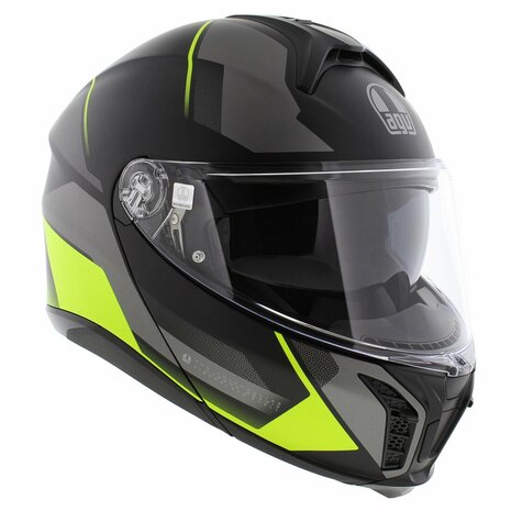 AGV Tourmodular Perception motorhelm mat zwart fluo geel systeemhelm