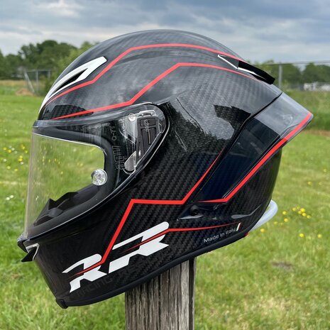 AGV Pista GP RR Performante Glans Carbon Zwart Rood (2206)