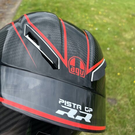 AGV Pista GP RR Performante Glans Carbon Zwart Rood (2206)