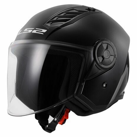 LS2 OF616 Airflow II jethelm glans zwart