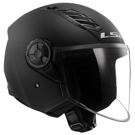 LS2 OF616 Airflow II jethelm mat zwart