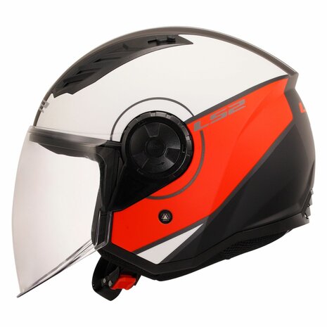 LS2 OF616 Airflow II jethelm Cover mat wit rood