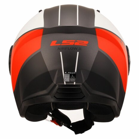 LS2 OF616 Airflow II jethelm Cover mat wit rood