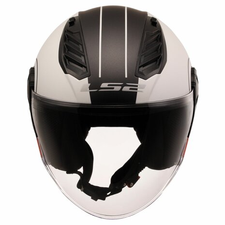 LS2 OF616 Airflow II jethelm Cover mat wit rood