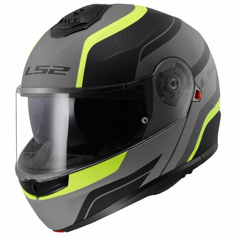 LS2 FF908 Strobe II systeemhelm Monza mat zwart geel
