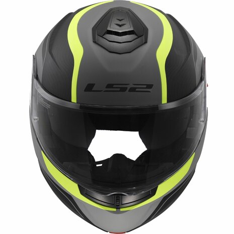 LS2 FF908 Strobe II systeemhelm Monza mat zwart geel
