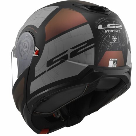 LS2 FF908 Strobe II systeemhelm Orion mat zwart paars blauw