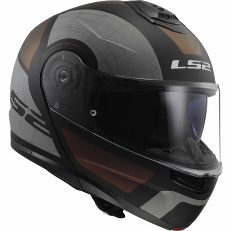 LS2 FF908 Strobe II systeemhelm Orion mat zwart paars blauw