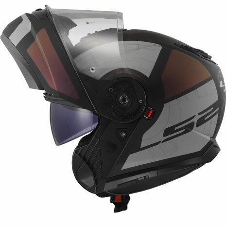 LS2 FF908 Strobe II systeemhelm Orion mat zwart paars blauw