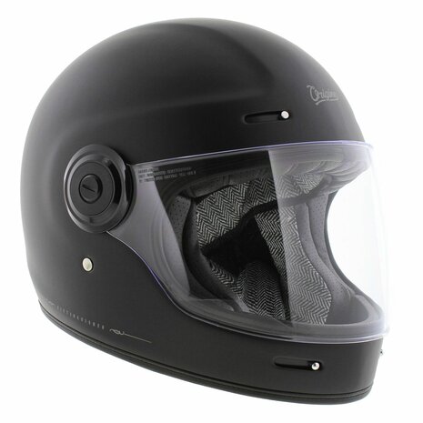 Origine Vega Vintage integraalhelm - Distinguished mat zwart - Motorhelm / Brommerhelm