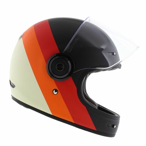 Origine Vega Vintage integraalhelm - Primitive mat zwart rood - Motorhelm / Brommerhelm