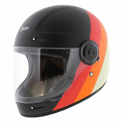 Origine Vega Vintage integraalhelm - Primitive mat zwart rood - Motorhelm / Brommerhelm