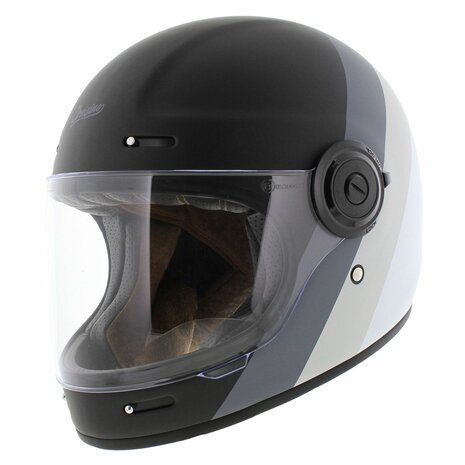 Origine Vega Vintage helm - Primitive mat zwart grijs - Motor / Brommer