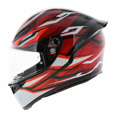 AGV K1 S Motorhelm Lion zwart rood