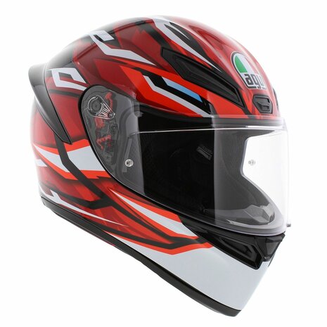 AGV K1 S Motorhelm Lion zwart rood