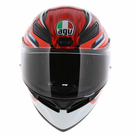 AGV K1 S Motorhelm Lion zwart rood