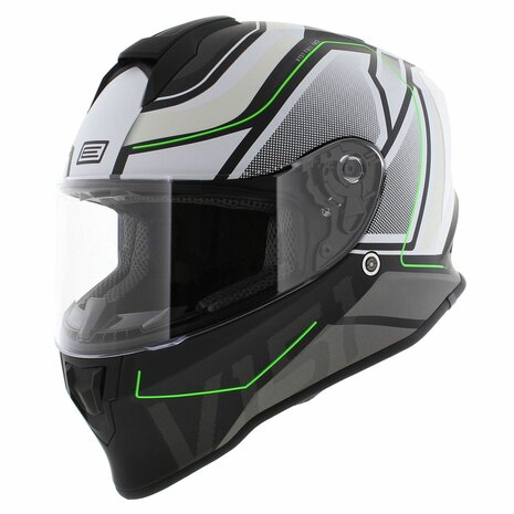 Origine Dinamo integraalhelm Galaxi mat zwart wit groen