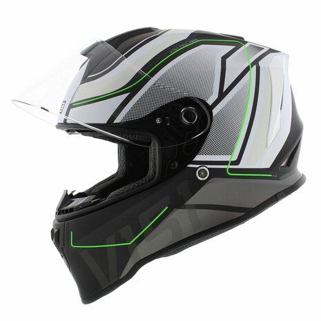 Origine Dinamo integraalhelm Galaxi mat zwart wit groen