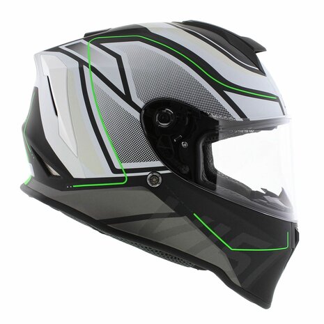 Origine Dinamo integraalhelm Galaxi mat zwart wit groen