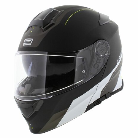 Origine Delta Basic helm Division mat zwart geel - Maat M - systeemhelm motorhelm