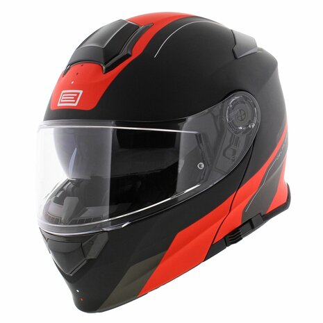 Origine Delta Basic helm Division mat zwart rood - Maat M - systeemhelm motorhelm