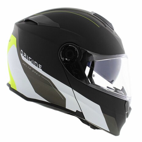 Origine Delta Basic helm Division mat zwart geel - systeemhelm motorhelm
