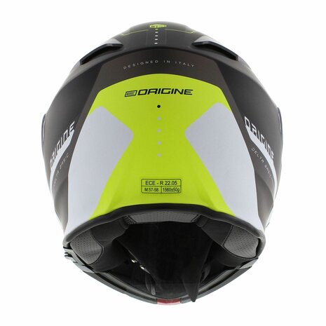 Origine Delta Basic helm Division mat zwart geel - Maat M - systeemhelm motorhelm