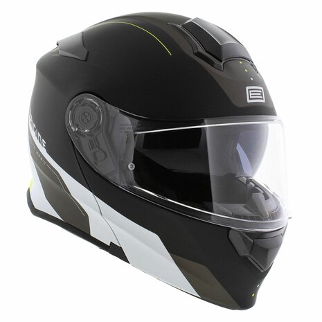 Origine Delta Basic helm Division mat zwart geel - Maat M - systeemhelm motorhelm