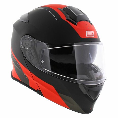 Origine Delta Basic helm Division mat zwart rood - Maat M - systeemhelm motorhelm