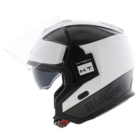 Blauer Solo jet helm wit carbon zwart