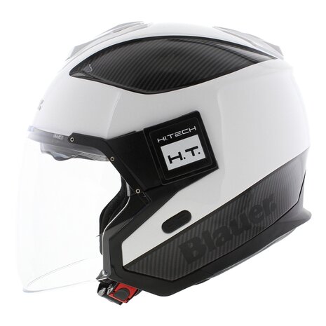 Blauer Solo jet helm wit carbon zwart