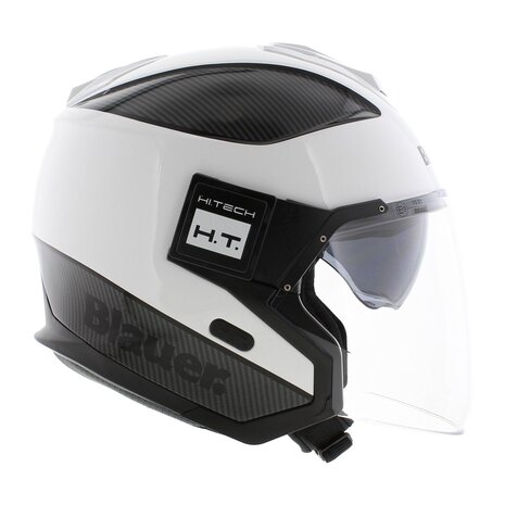 Blauer Solo jet helm wit carbon zwart