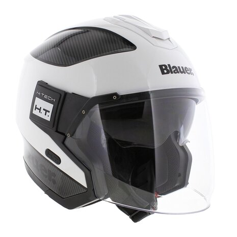 Blauer Solo jet helm wit carbon zwart