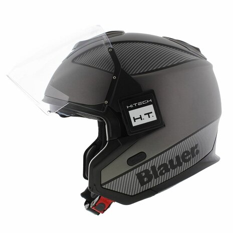 Blauer Solo jet helm titanium carbon zwart