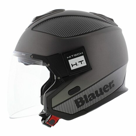 Blauer Solo jet helm titanium carbon zwart