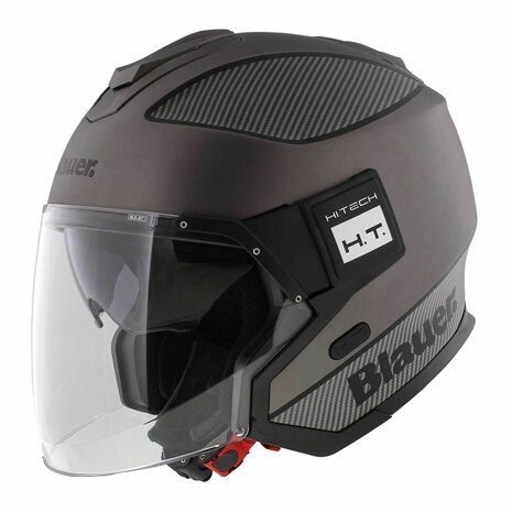 Blauer Solo jet helm titanium carbon zwart